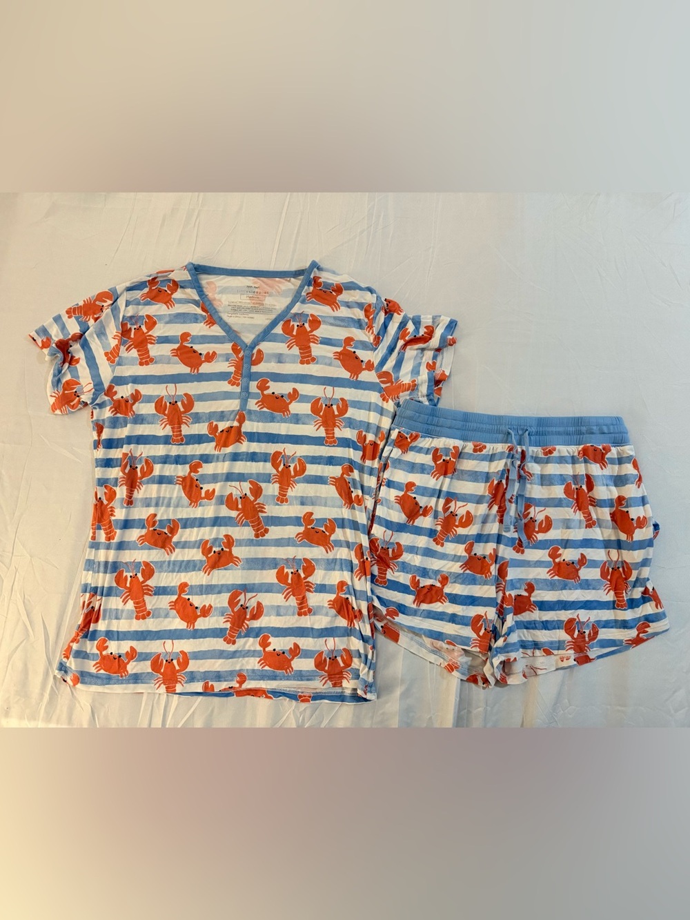 Like new! Little Sleepies Women’s Pajamas - Medium - Crustacean Crew Crab Print